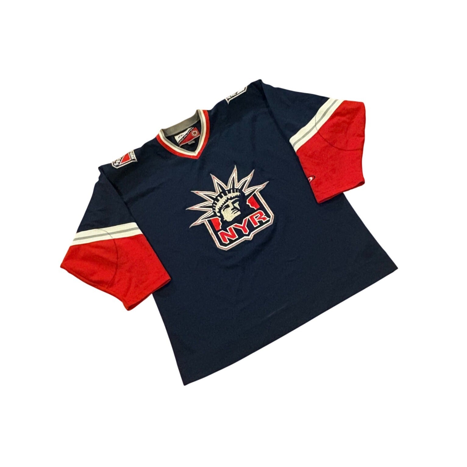 Vintage 90s Pro Player New York Rangers Lady Liberty NHL Hockey Jersey Men's L