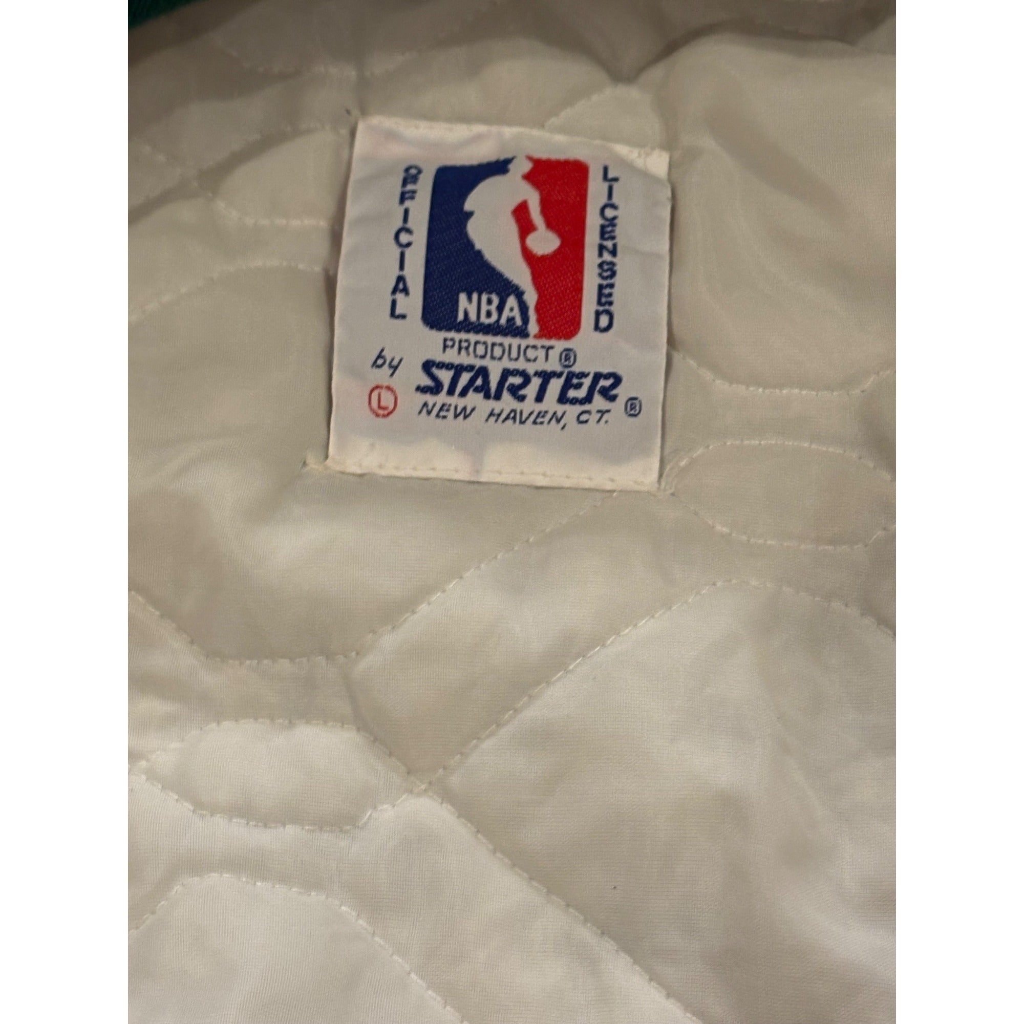 Vintage 1980's Starter Boston Celtics NBA Satin Jacket Green Men's Large