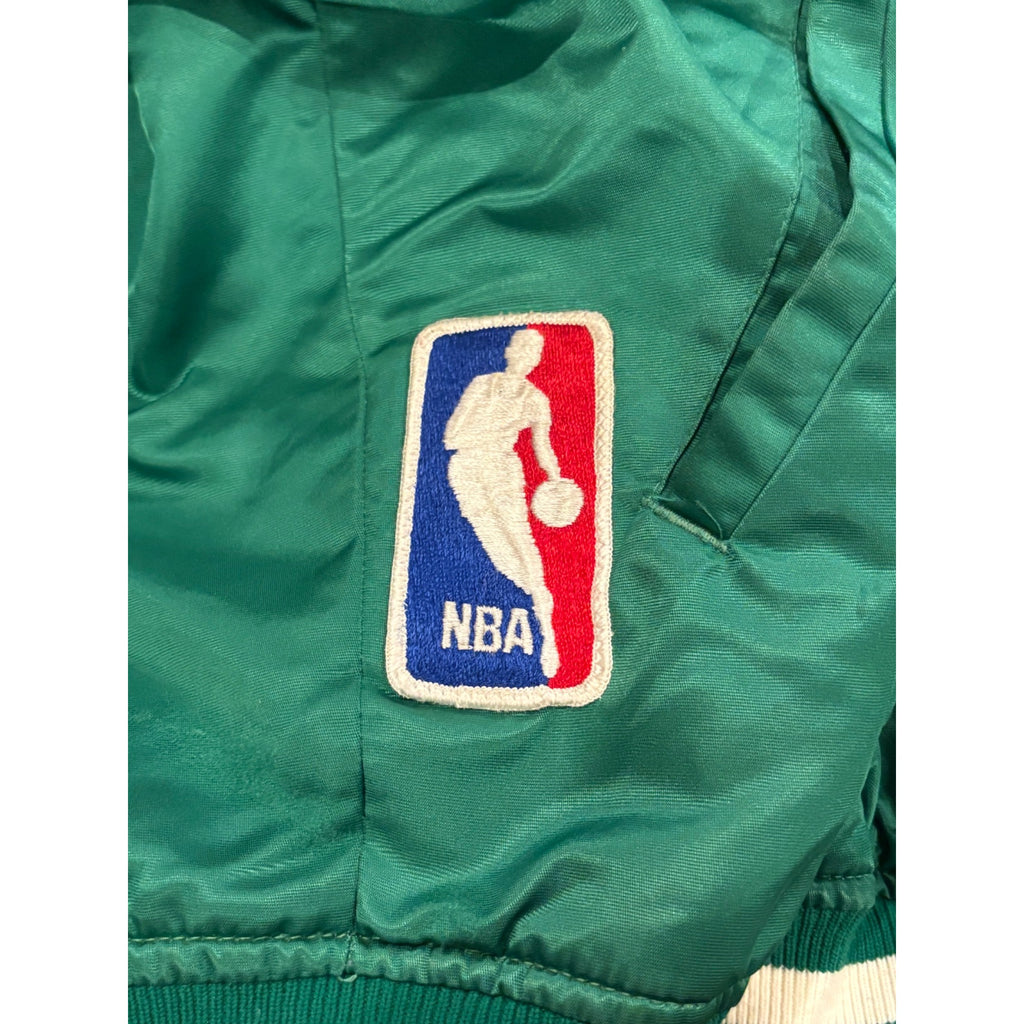Vintage 1980's Starter Boston Celtics NBA Satin Jacket Green Men's Large