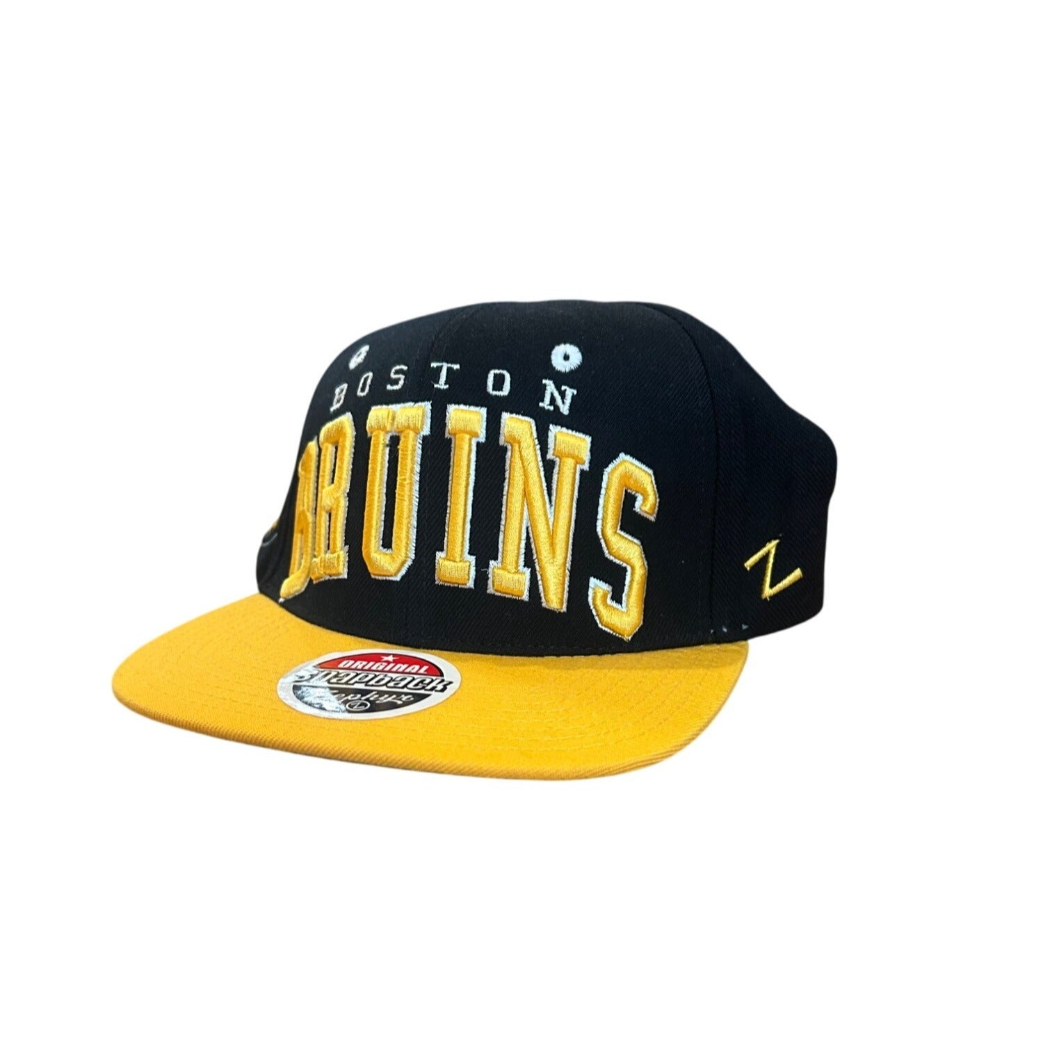 Boston Bruins Zephyr NHL Hockey Snapback Wool Hat Cap Black Yellow NWT