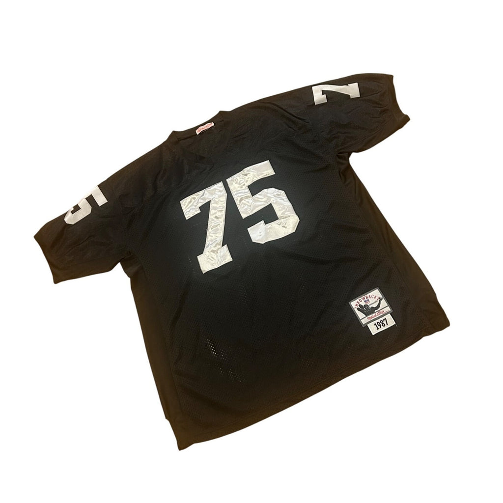 Mitchell & Ness 1987 Los Angeles Raiders Howie Long #75 Stitched NFL Jersey 52