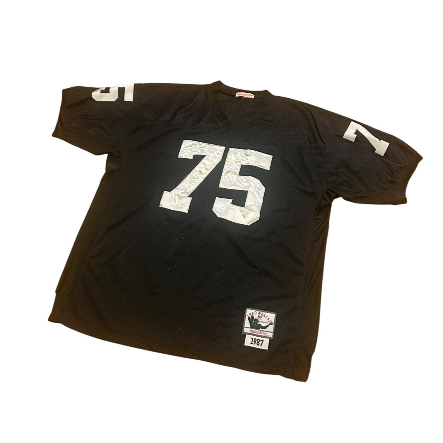 Mitchell & Ness 1987 Los Angeles Raiders Howie Long #75 Stitched NFL Jersey 52