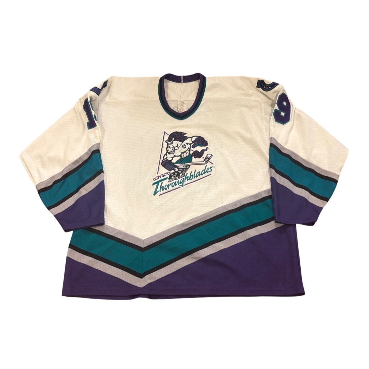 Vintage Rare 90s Bauer Kentucky Thoroughblades Beau #19 AHL Hockey Jersey XL