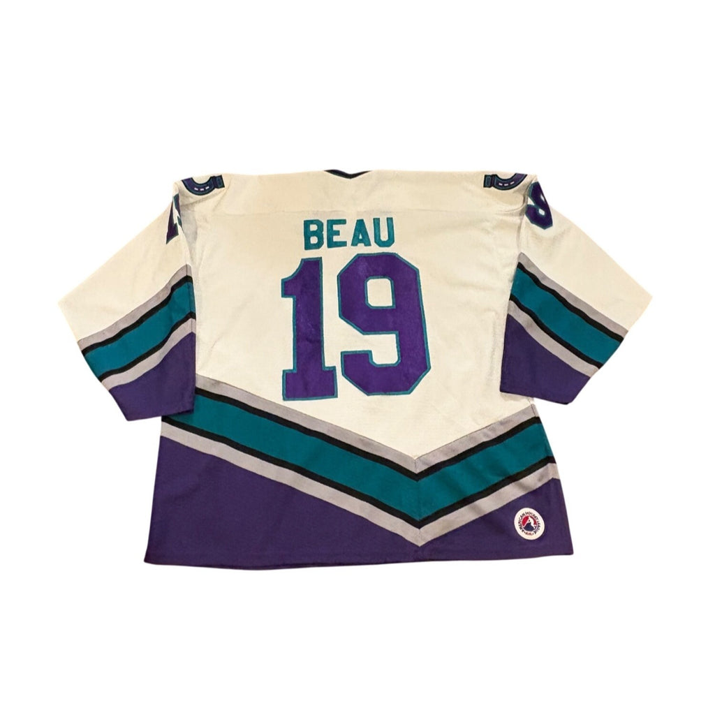 Vintage Rare 90s Bauer Kentucky Thoroughblades Beau #19 AHL Hockey Jersey XL