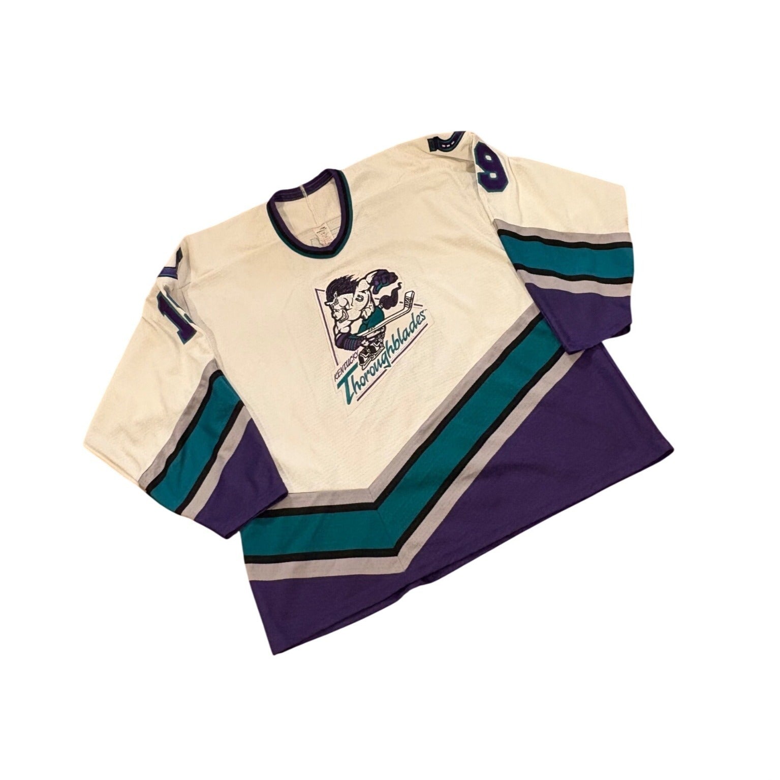 Vintage Rare 90s Bauer Kentucky Thoroughblades Beau #19 AHL Hockey Jersey XL