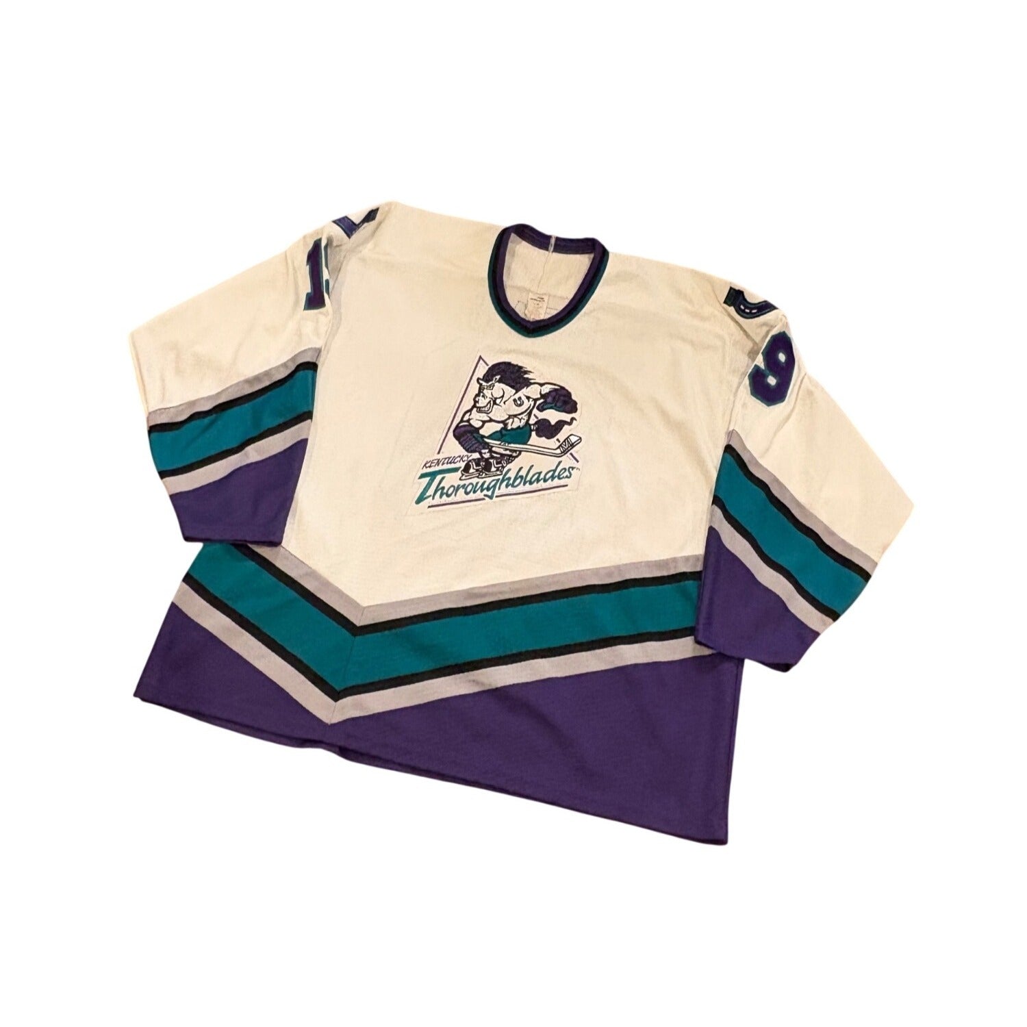 Vintage Rare 90s Bauer Kentucky Thoroughblades Beau #19 AHL Hockey Jersey XL