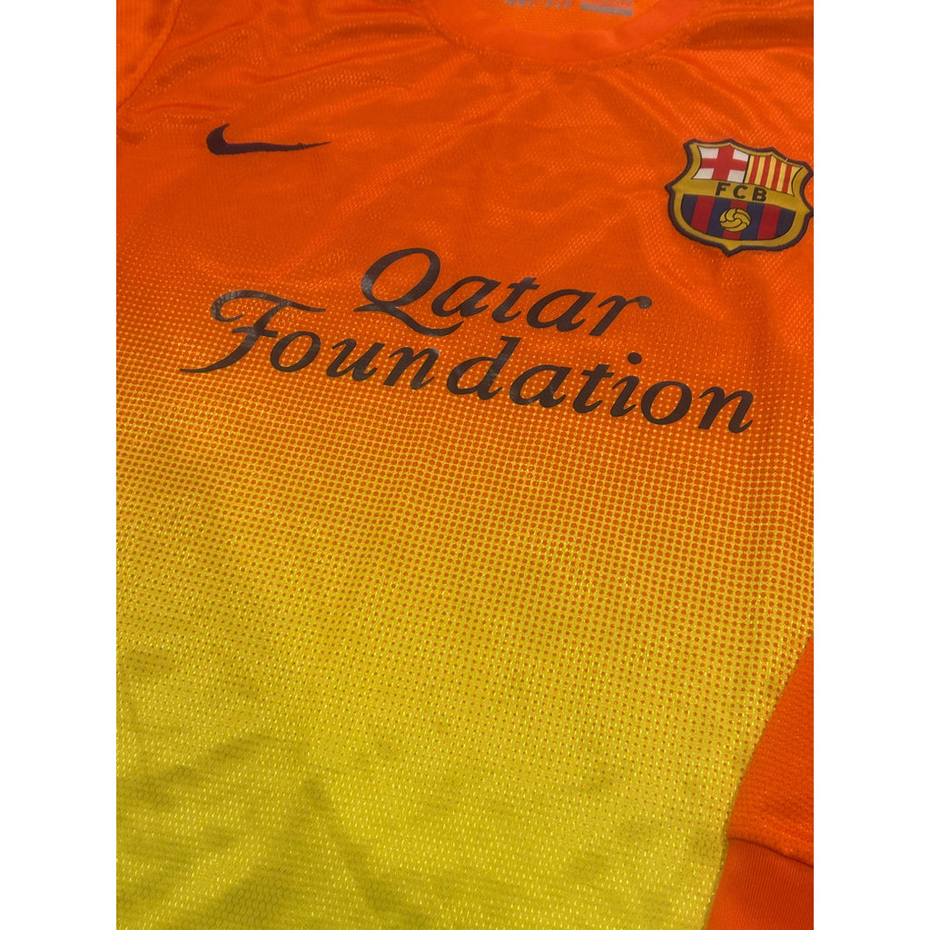 FC Barcelona 2012-13 Lionel Messi #10 Away Kit Long Sleeve Soccer Jersey Small