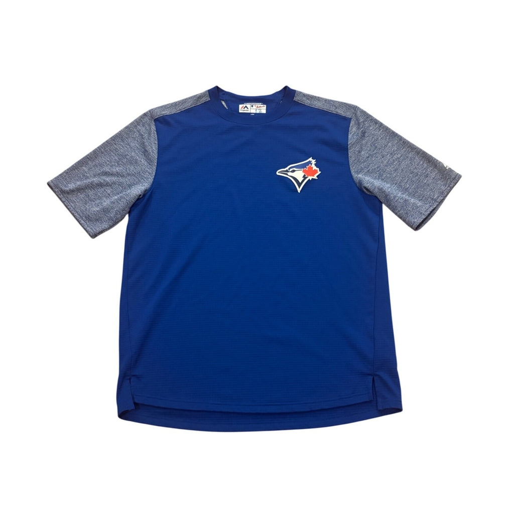 Majestic Toronto Blue Jays Shirt Thermabase Team Issued Men's Large Blue MLB