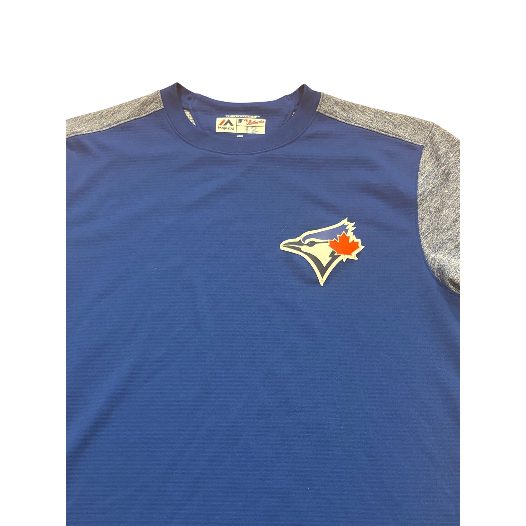 Majestic Toronto Blue Jays Shirt Thermabase Team Issued Men's Large Blue MLB