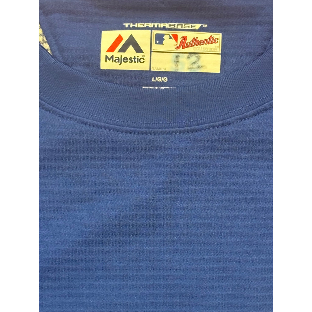 Majestic Toronto Blue Jays Shirt Thermabase Team Issued Men's Large Blue MLB