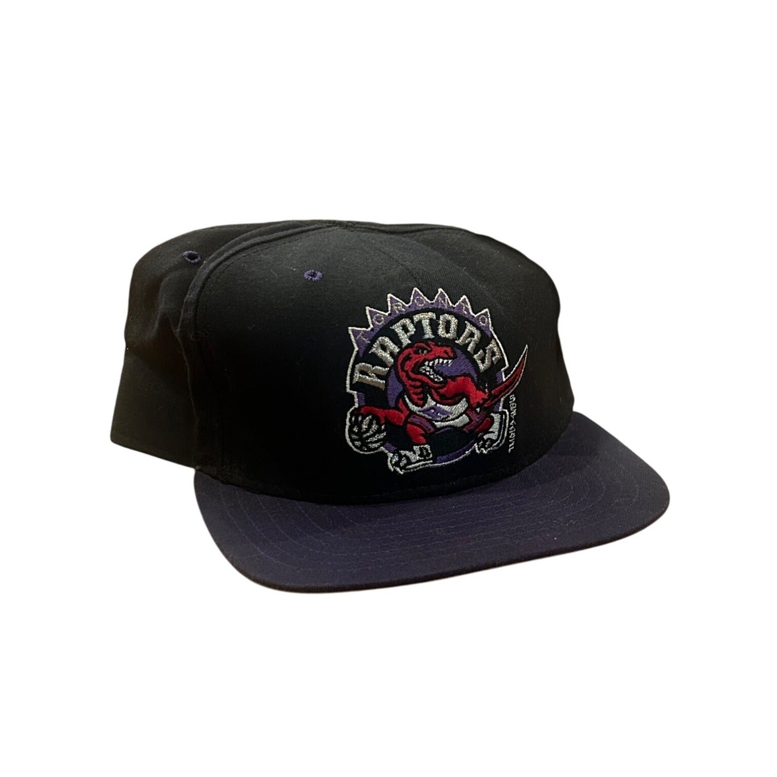 Deadstock Vintage 1990's New Era Pro Model Toronto Raptors NBA Snapback Hat Read
