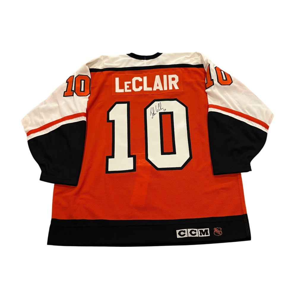 Vintage CCM Philadelphia Flyers John LeClair #10 Team Issued Signed Jersey 56