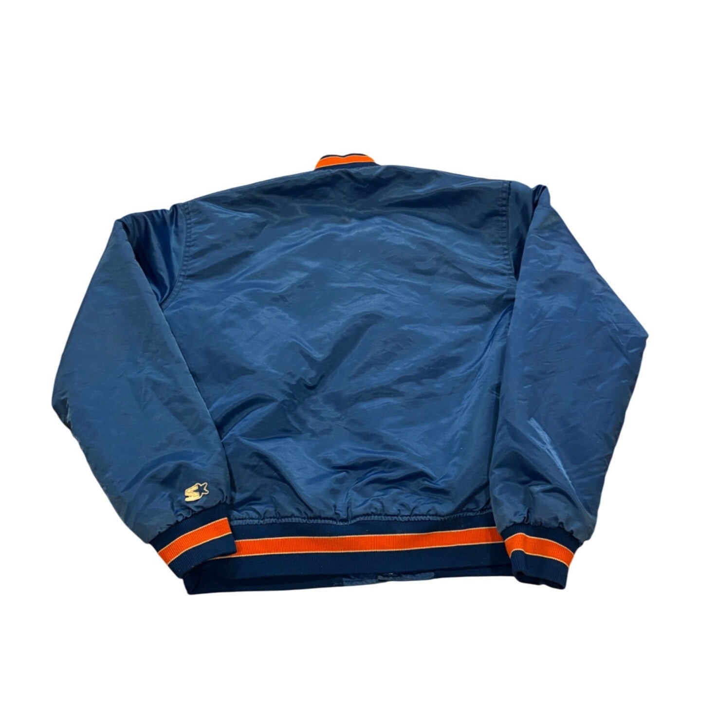 Vintage 1980's Starter New York Mets MLB Satin Bomber Jacket Blue Men's Medium