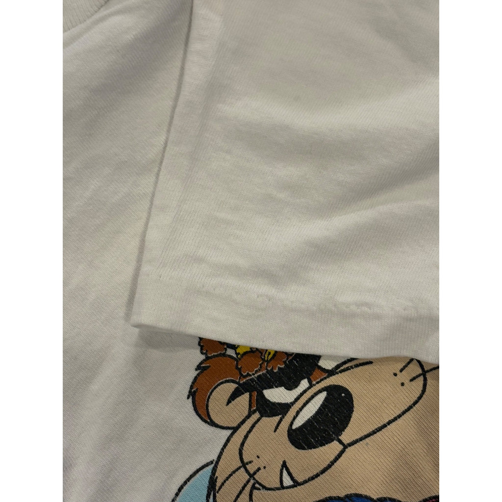 Vintage 1993 Looney Tunes Taz Bugs Bunny Skiing T-Shirt Changes Youth Large