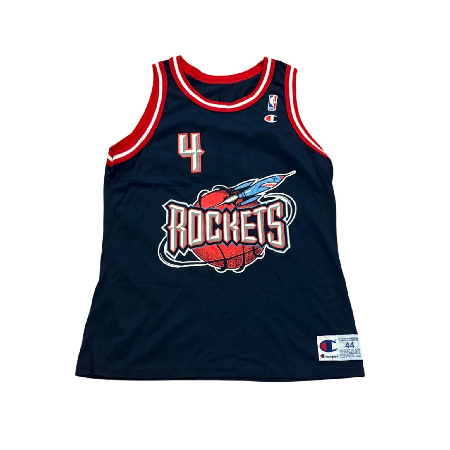 Vintage 1990's Champion Houston Rockets Charles Barkley #4 NBA Jersey Men's 44
