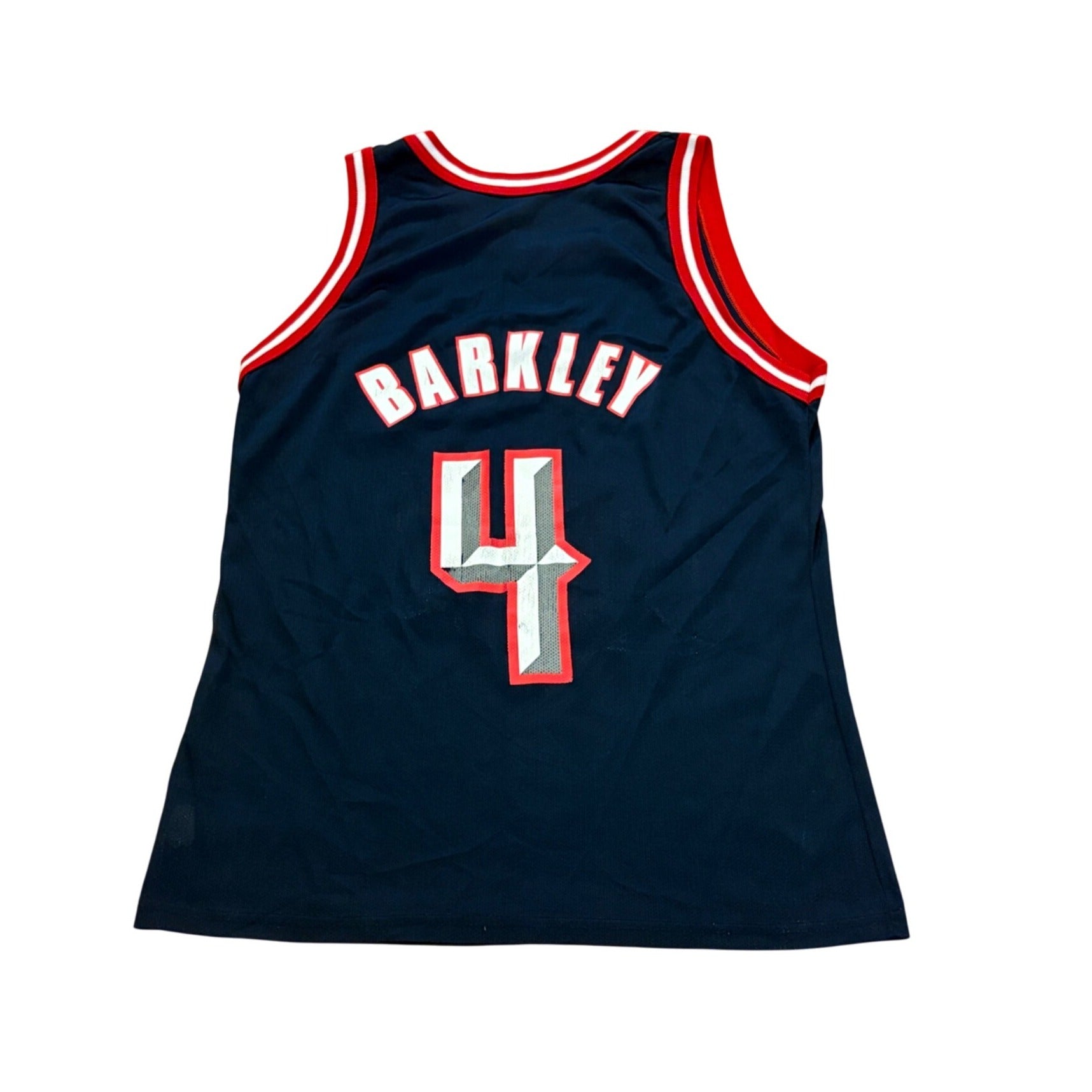 Vintage 1990's Champion Houston Rockets Charles Barkley #4 NBA Jersey Men's 44