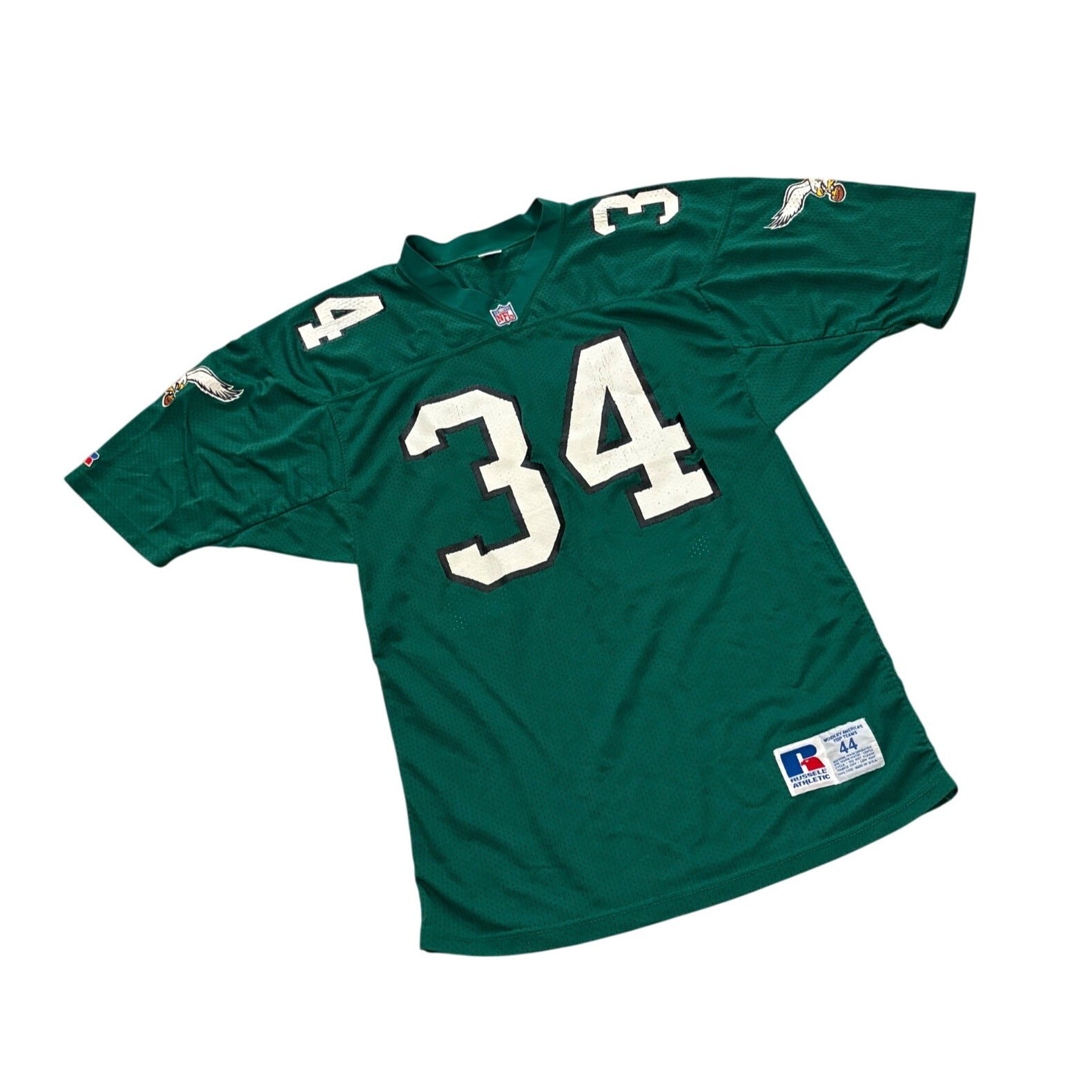 Vtg Russell Athletic Philadelphia Eagles Herschel Walker #34 Green NFL Jersey 44