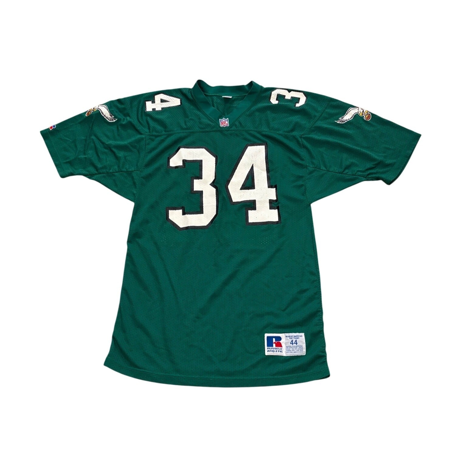 Vtg Russell Athletic Philadelphia Eagles Herschel Walker #34 Green NFL Jersey 44