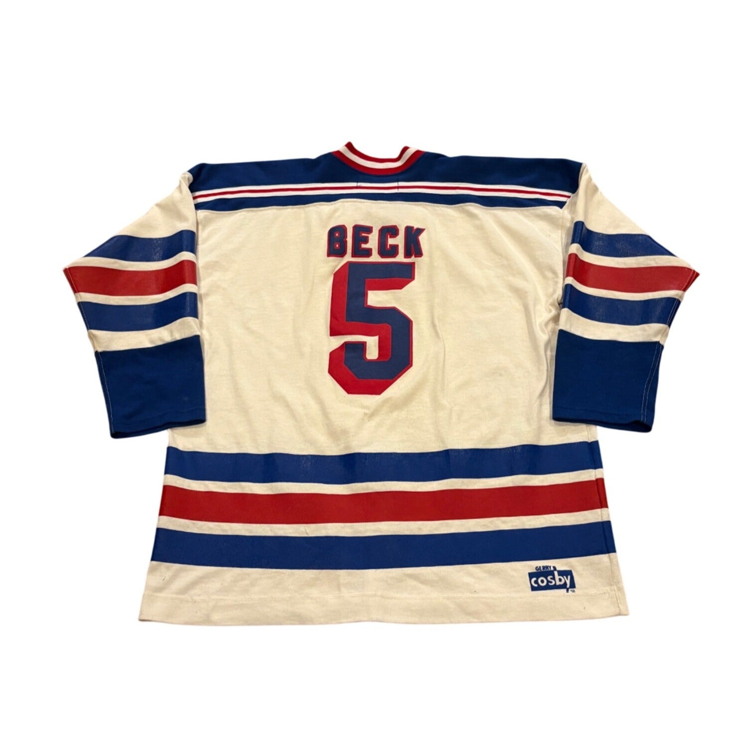 Rare Vintage 80's New York Rangers Barry Beck #5 Gerry Cosby NHL Jersey Small