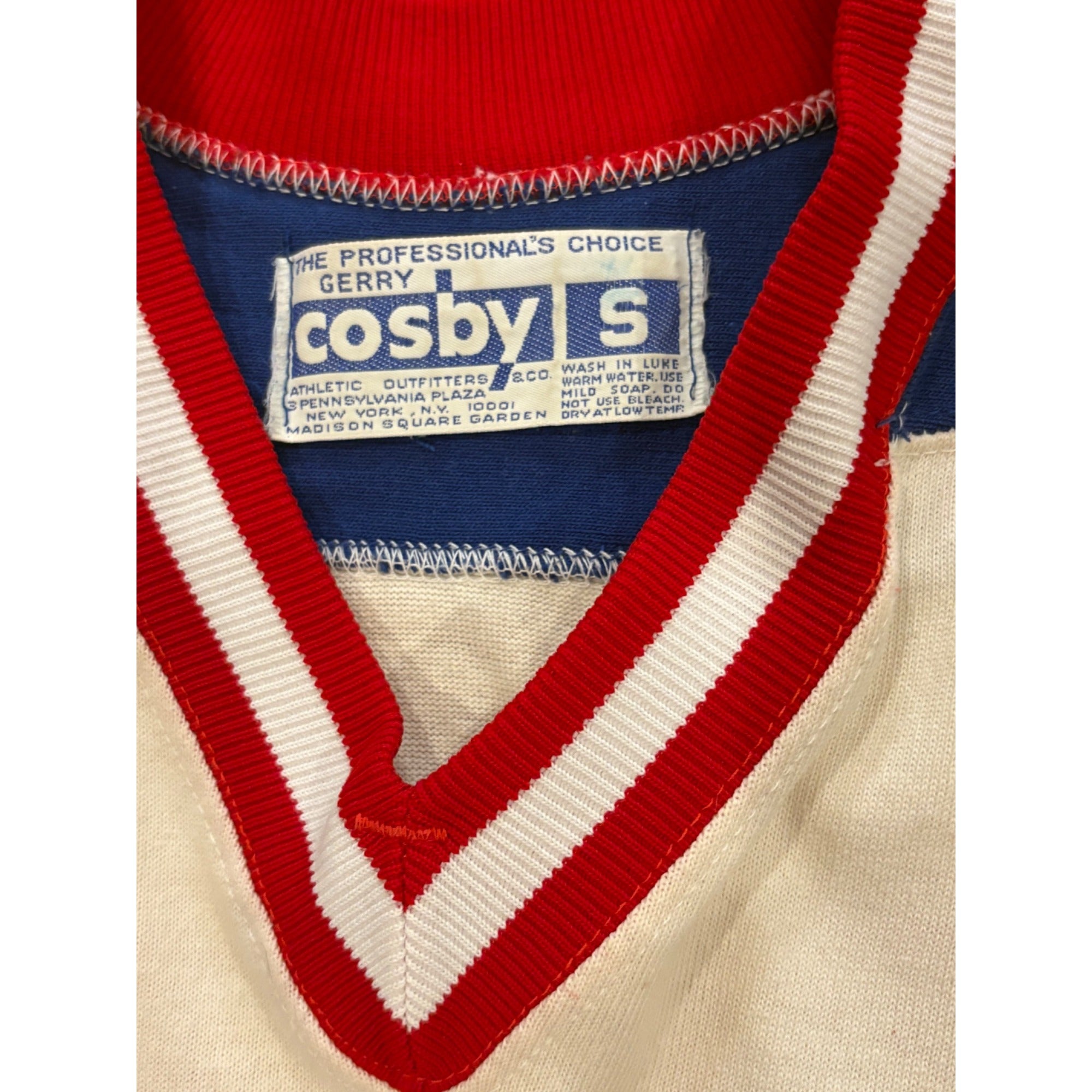 Rare Vintage 80's New York Rangers Barry Beck #5 Gerry Cosby NHL Jersey Small