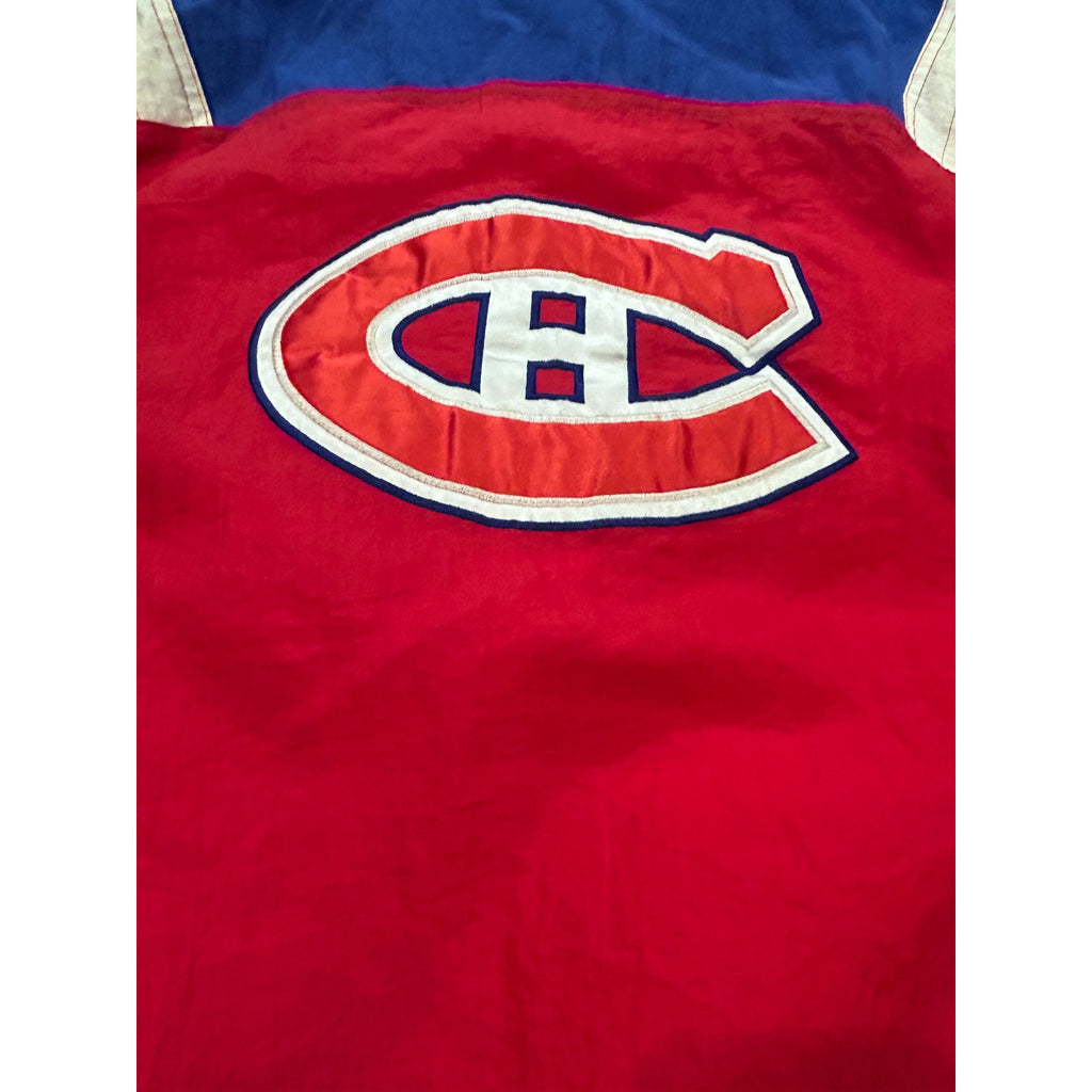 Vintage 1990's Starter Montreal Canadiens NHL Pullover Puffer Jacket Red Men's L