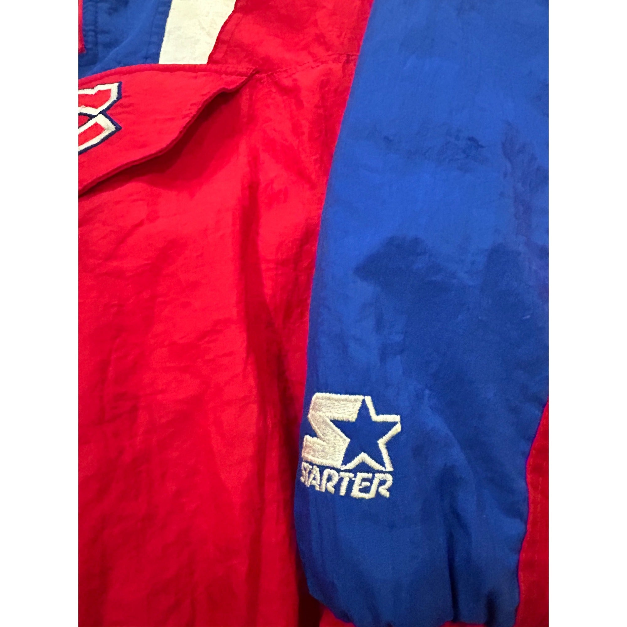 Vintage 1990's Starter Montreal Canadiens NHL Pullover Puffer Jacket Red Men's L