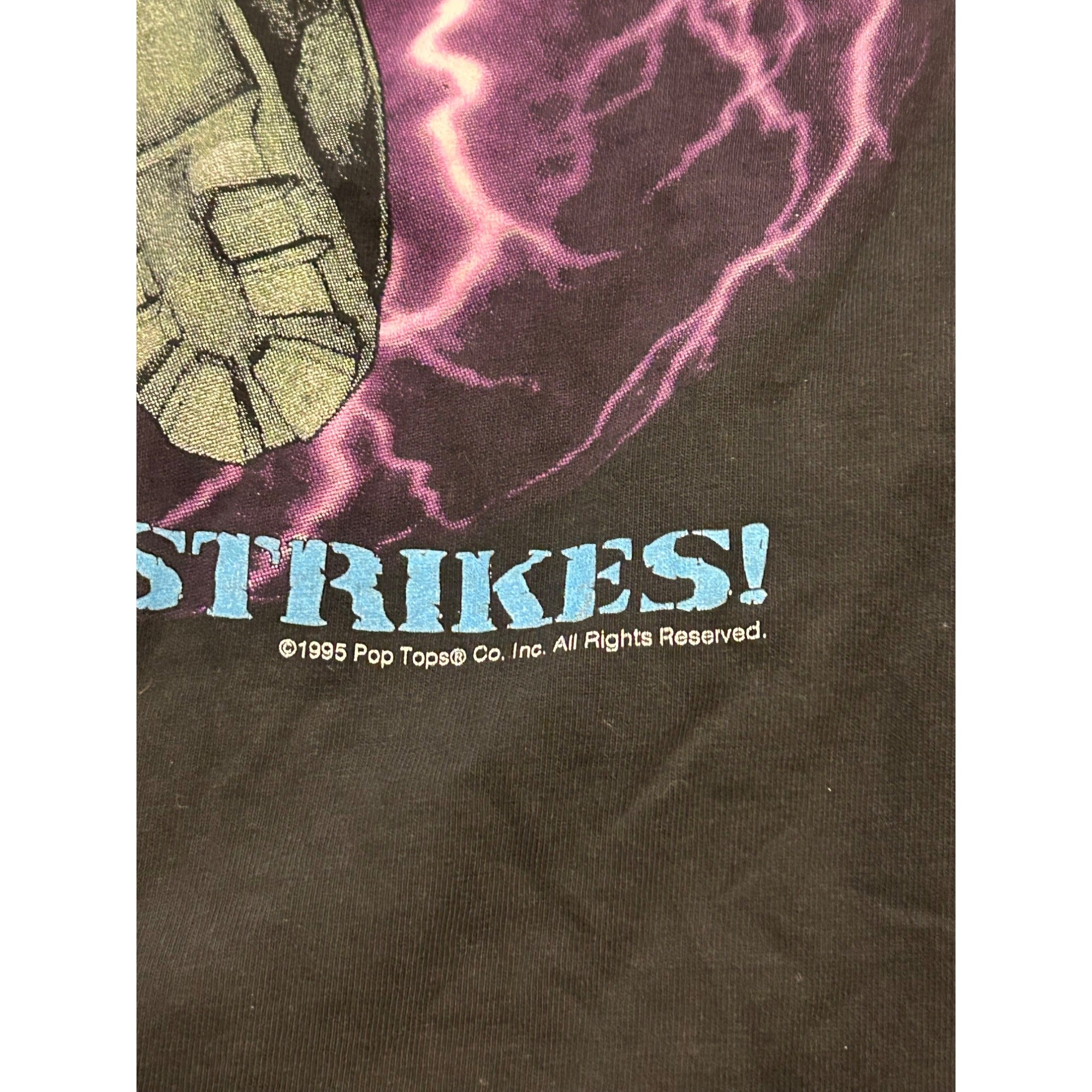 Vintage 1995 Pop Tops Airborne Lightning Strikes Military T-Shirt Men's Large