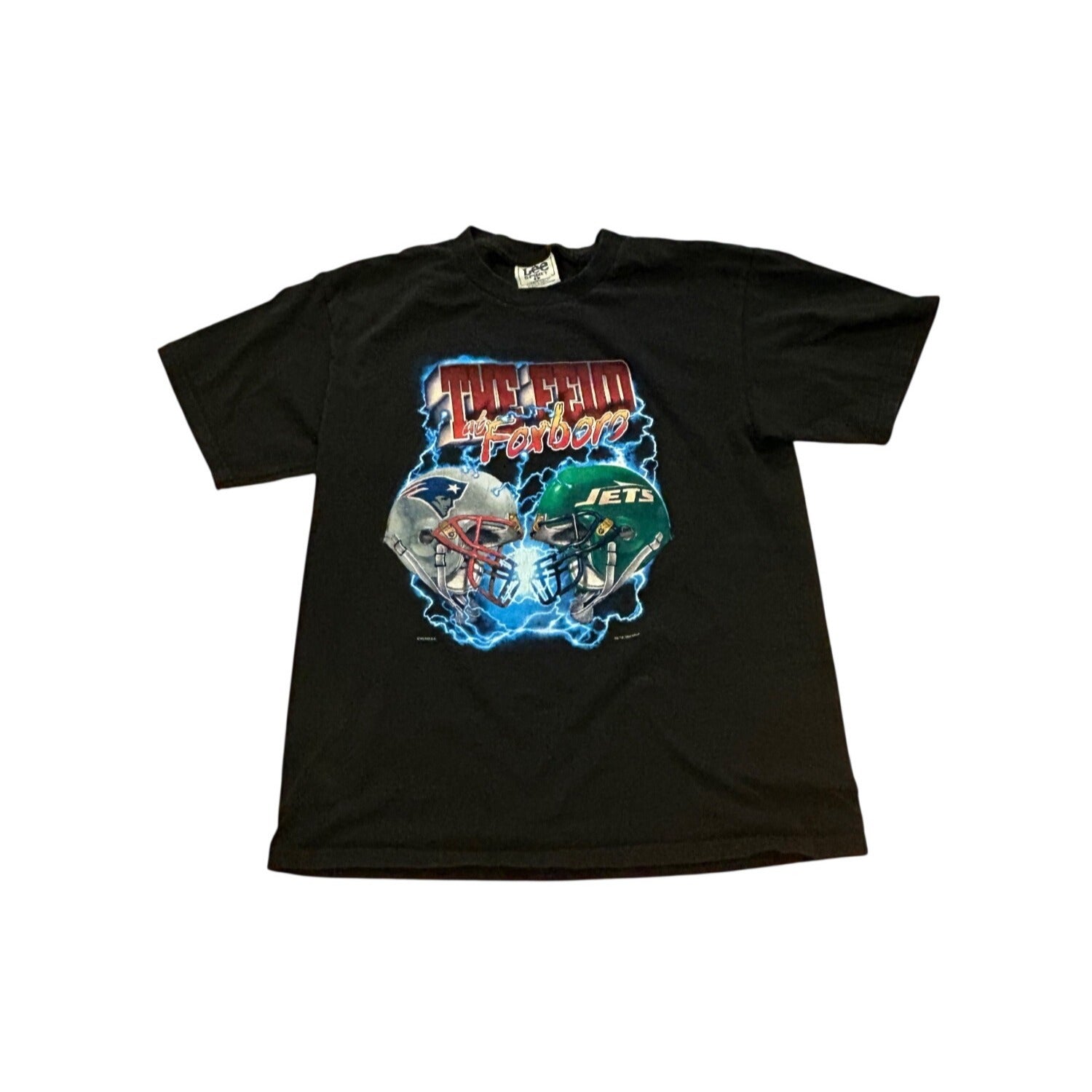 Vintage 1997 Feud in Foxboro New England Patriots vs New York Jets T-Shirt Large