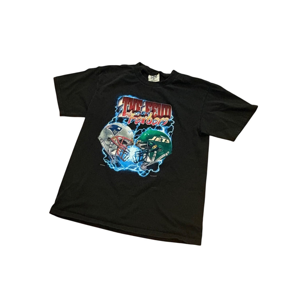 Vintage 1997 Feud in Foxboro New England Patriots vs New York Jets T-Shirt Large