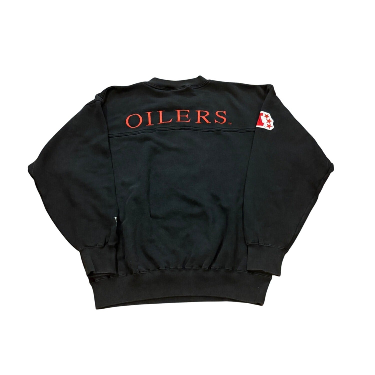 Vintage 90's Lee Sport Houston Oilers NFL Black Crewneck Sweatshirt Men's Large