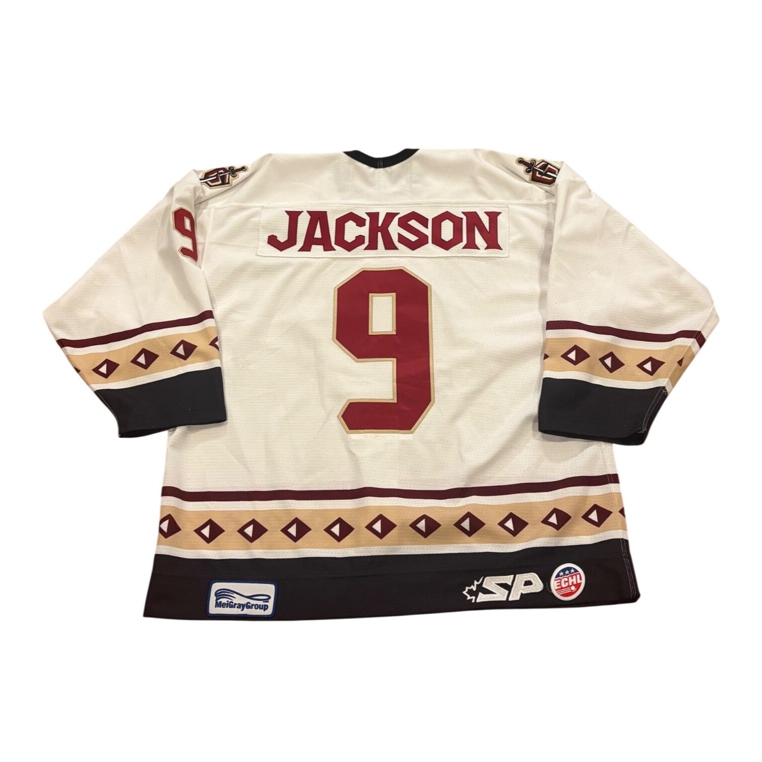 Game Worn 2008-2009 Gwinnett Gladiators Jim Jackson #9 ECHL Hockey Jersey Pro 54