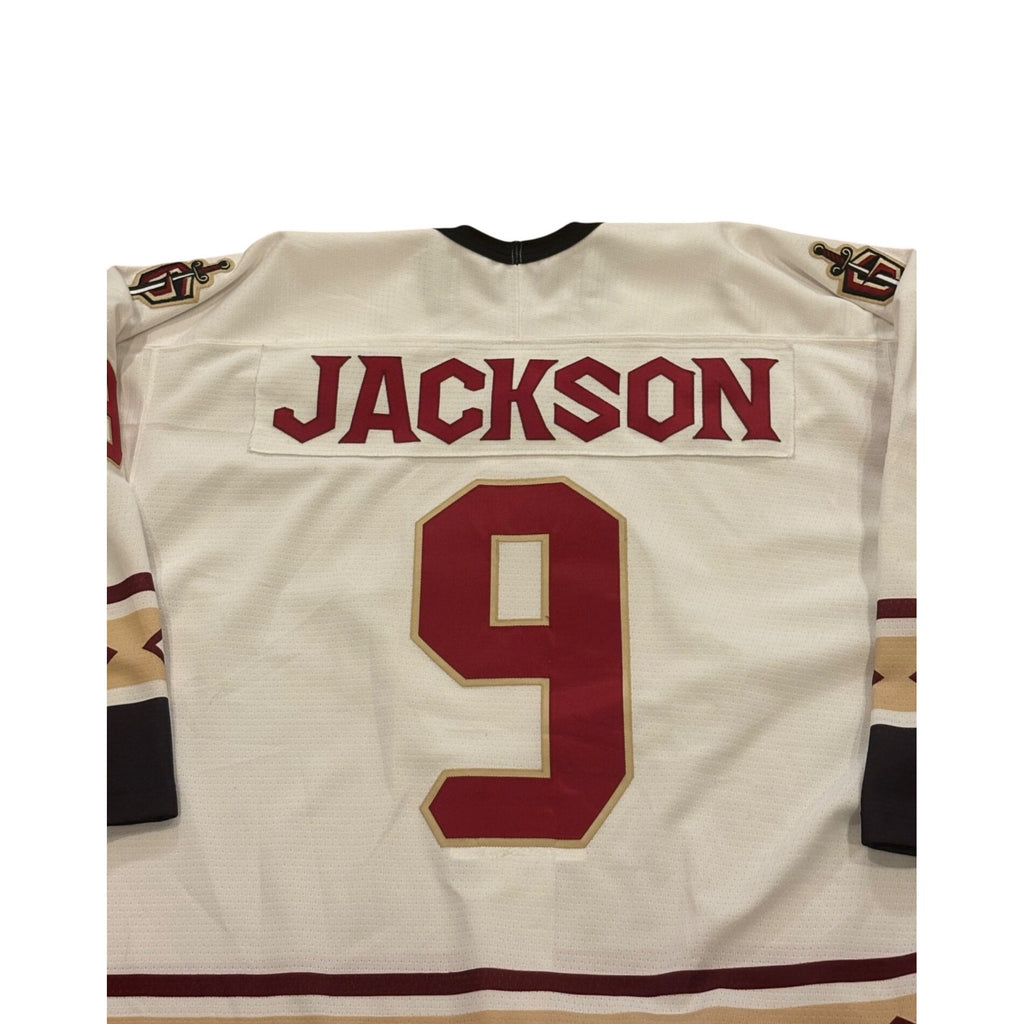 Game Worn 2008-2009 Gwinnett Gladiators Jim Jackson #9 ECHL Hockey Jersey Pro 54