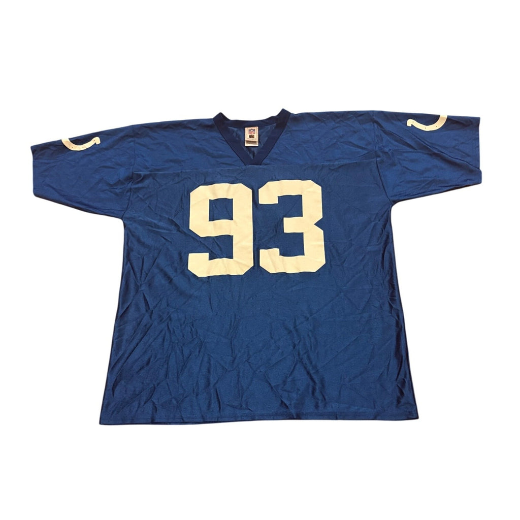 Indianapolis Colts Dwight Freeney #93 NFL Jersey Blue Men's XL