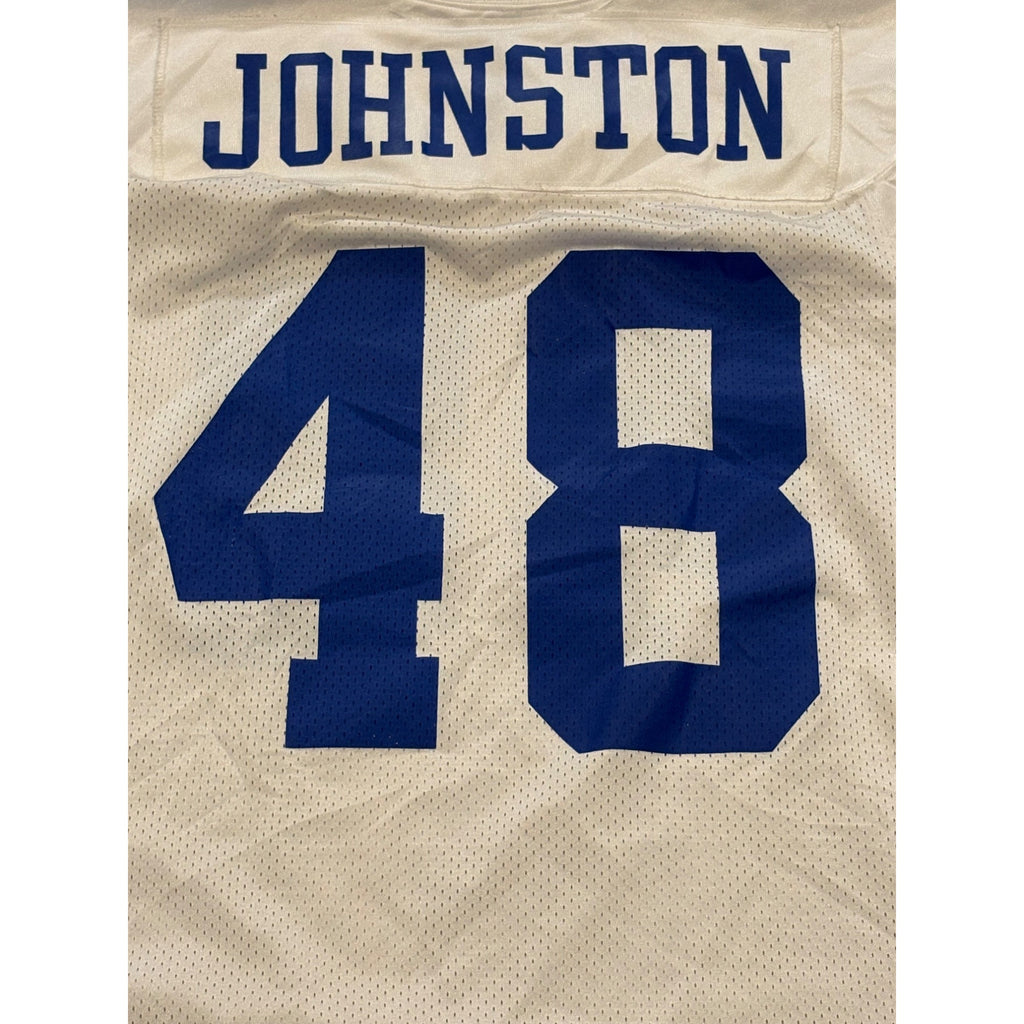 Vintage 90's Nike Dallas Cowboys Daryl "Moose" Johnston #48 NFL Jersey White 48