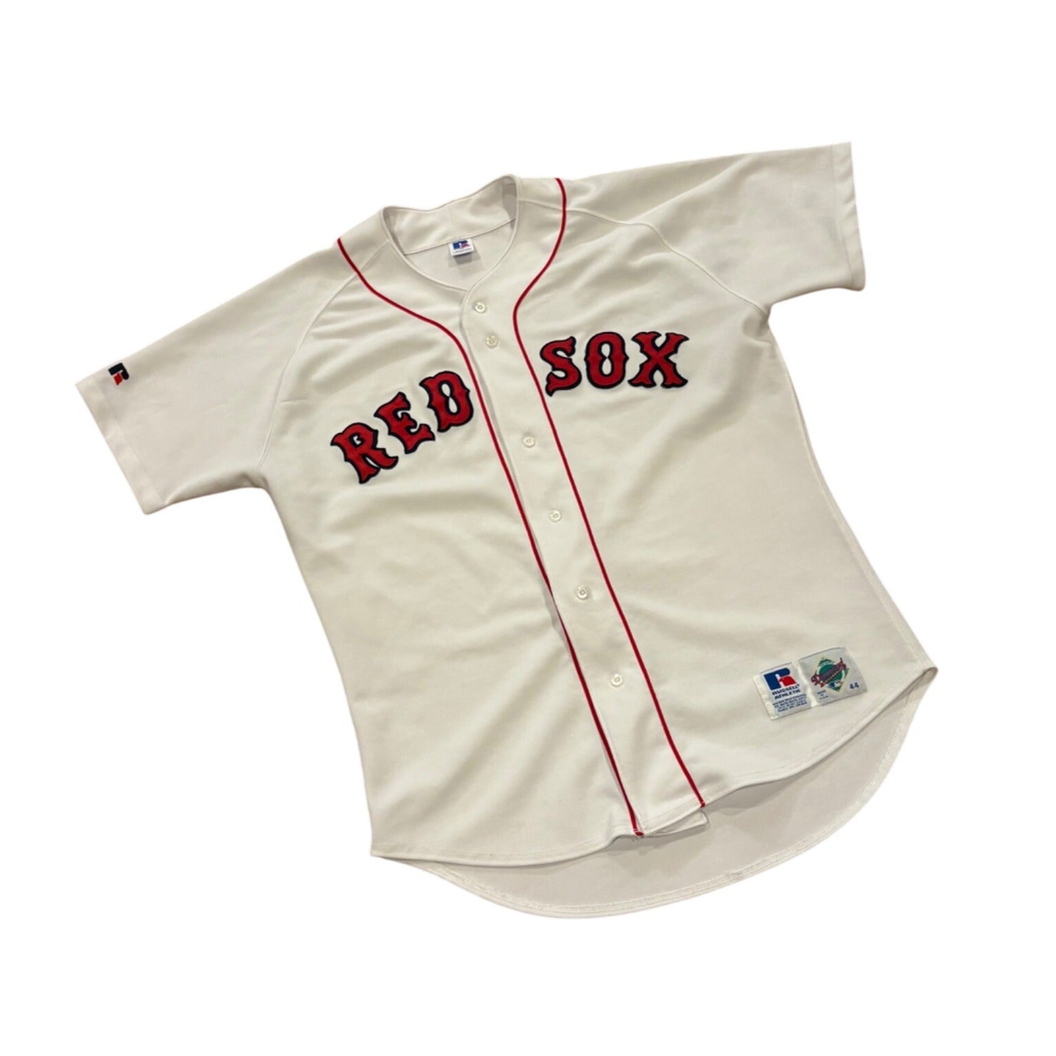 Vintage 90's Russell Athletic Boston Red Sox MLB Authentic Jersey White Size 44