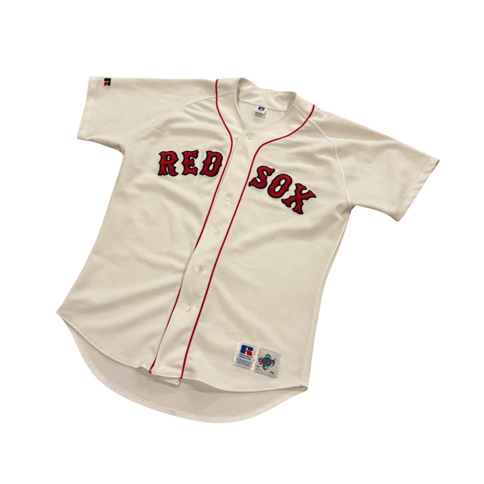 Vintage 90's Russell Athletic Boston Red Sox MLB Authentic Jersey White Size 44