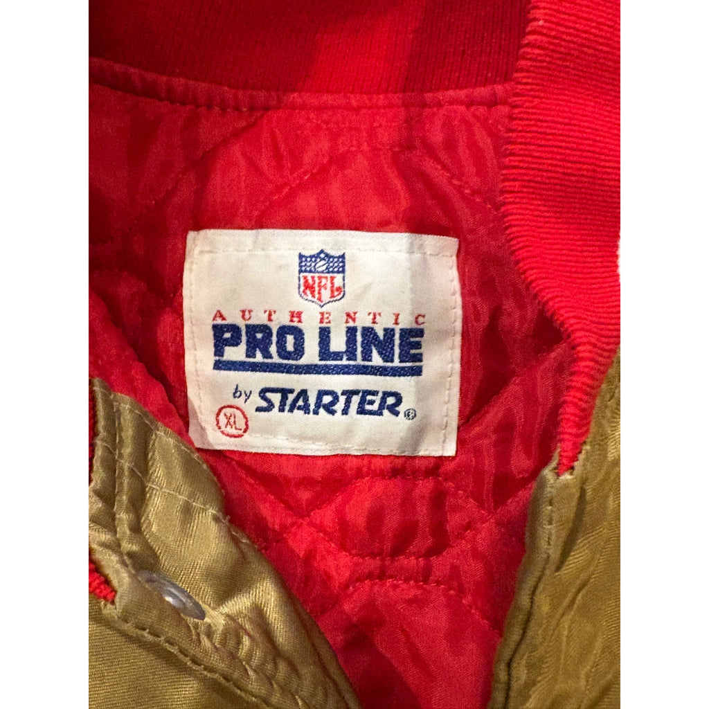 Vintage Starter San Francisco 49ers Authentic NFL Pro Line Satin Jacket Men's XL