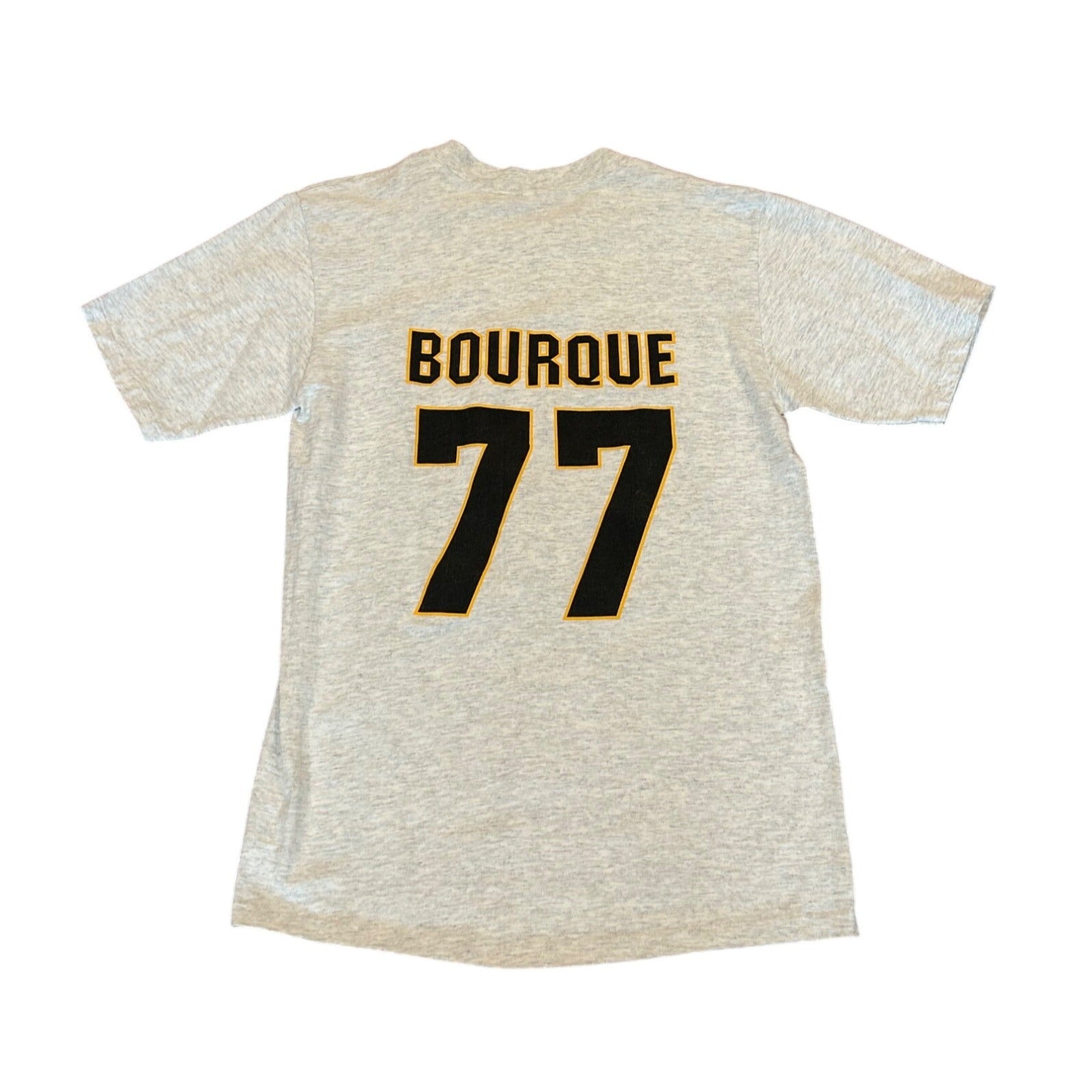 Vintage 1993 Property of Boston Bruins Ray Bourque #77 Single Stitch T-Shirt L