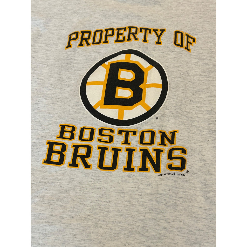 Vintage 1993 Property of Boston Bruins Ray Bourque #77 Single Stitch T-Shirt L