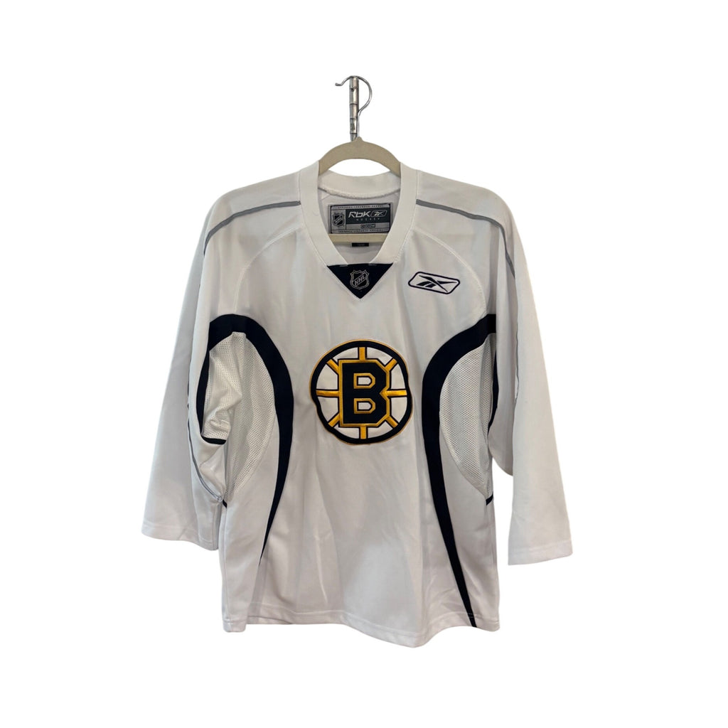 Reebok Boston Bruins NHL Hockey Stitched White Practice Jersey Youth XL