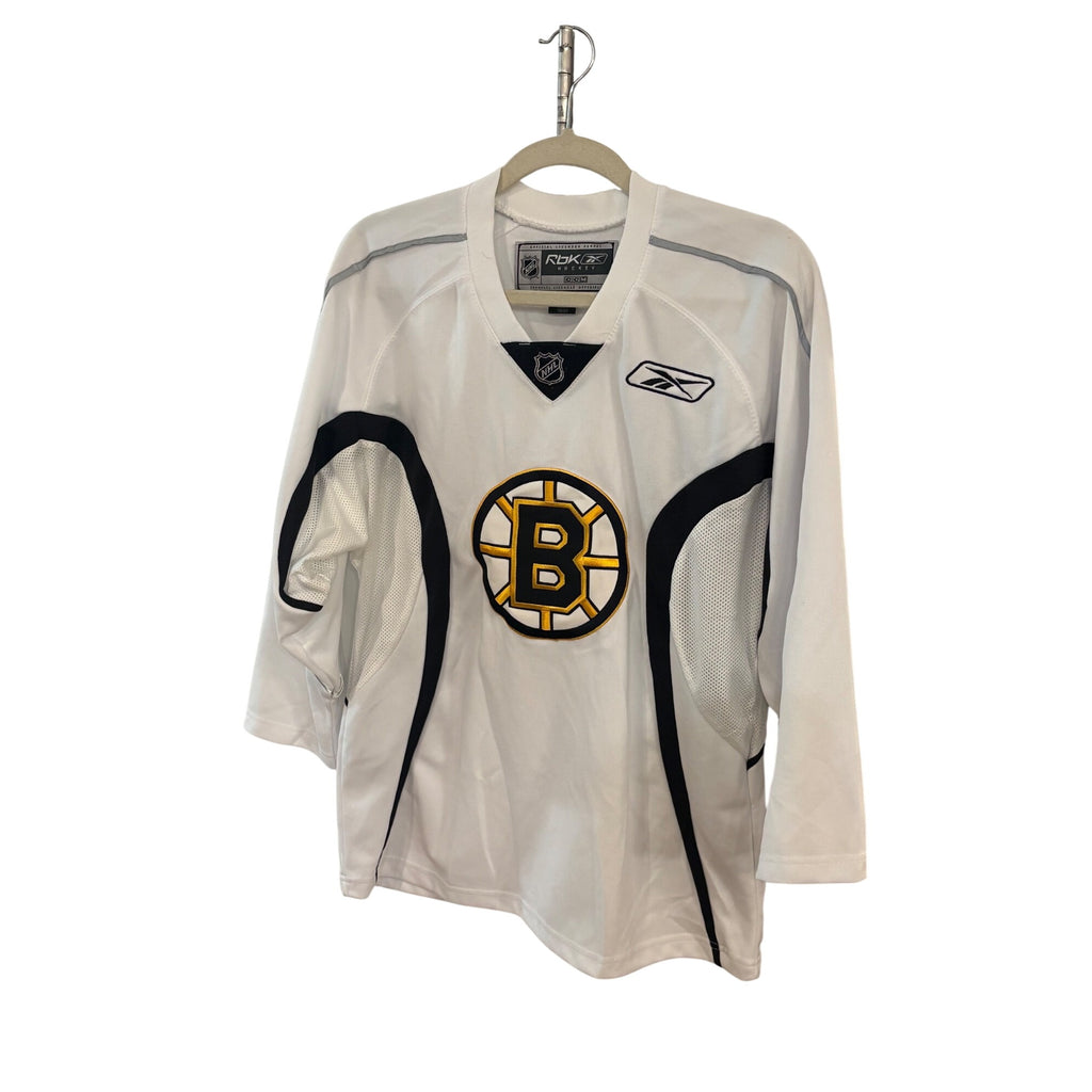 Reebok Boston Bruins NHL Hockey Stitched White Practice Jersey Youth XL