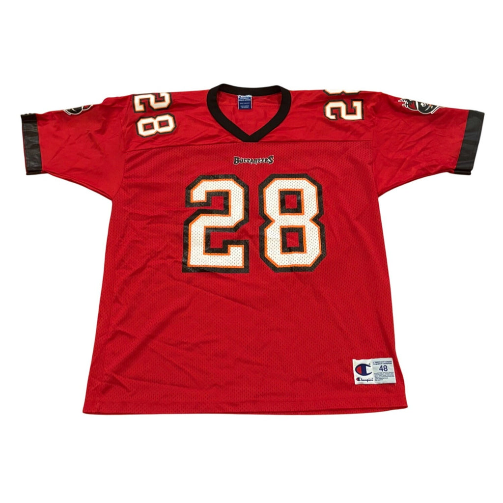 Vintage 90's Champion Tampa Bay Buccaneers Warrick Dunn #28 NFL Jersey Men's 48
