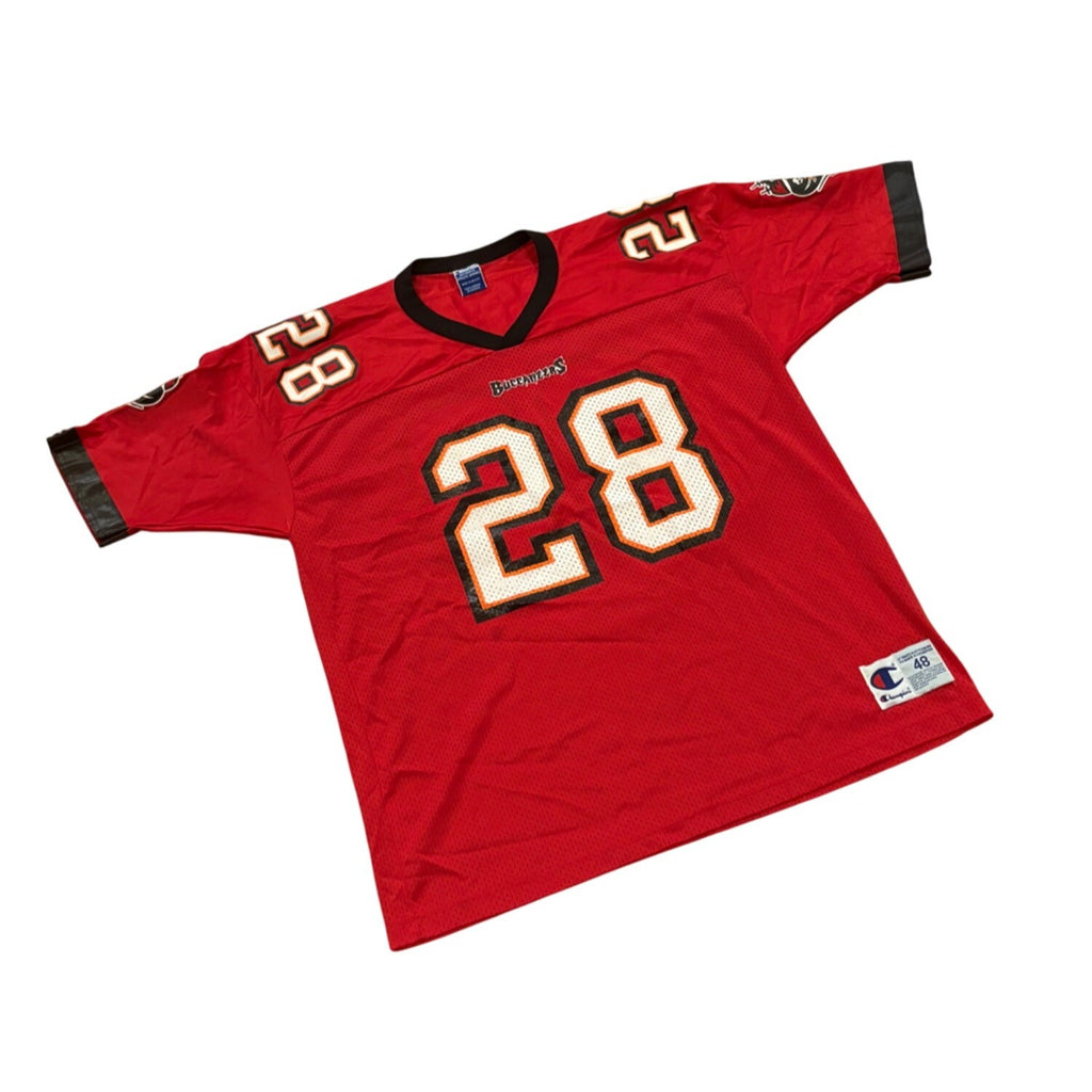 Vintage 90's Champion Tampa Bay Buccaneers Warrick Dunn #28 NFL Jersey Men's 48