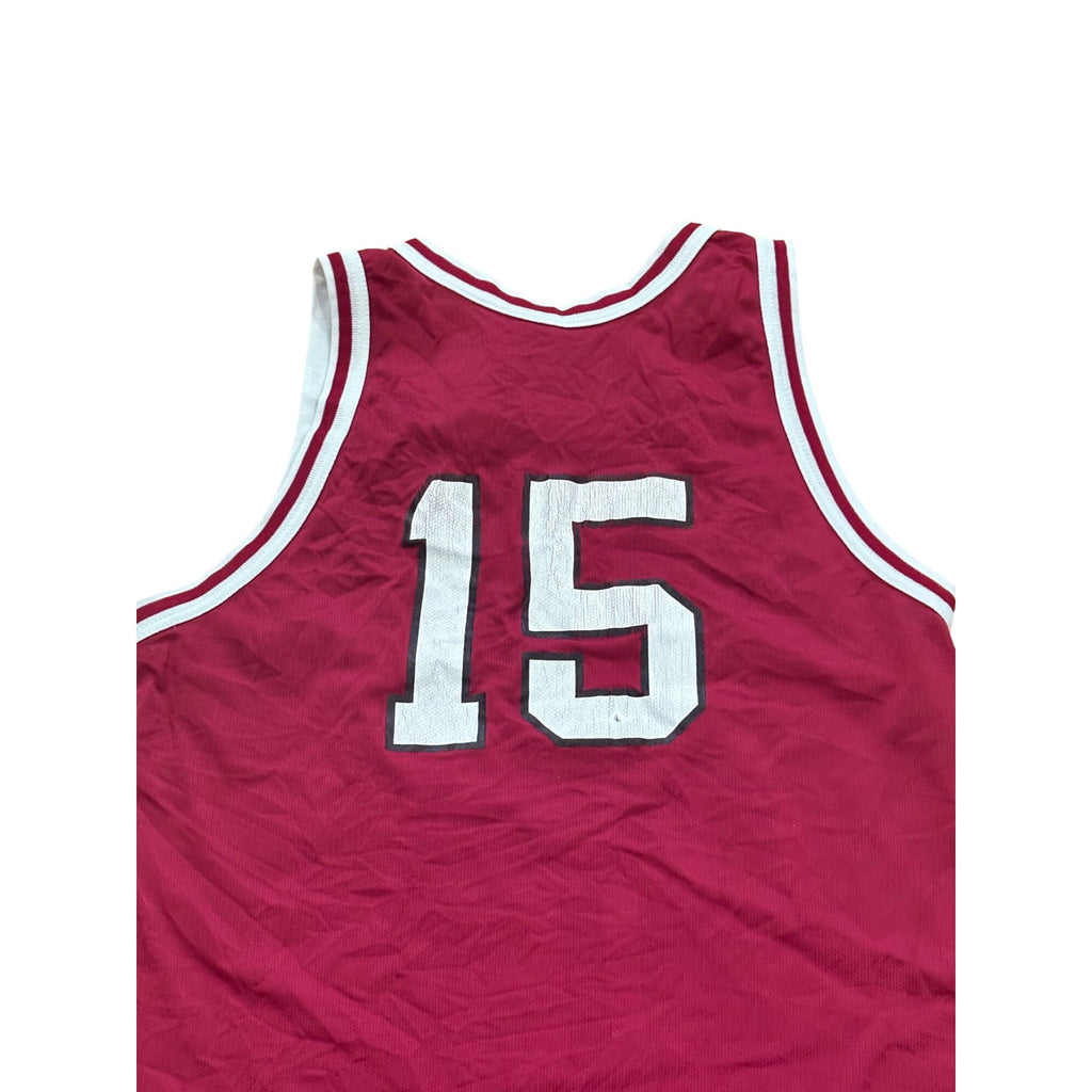Rare Vintage 90s Champion UMass Minutemen Lou Roe #15 Basketball Jersey Men's 44