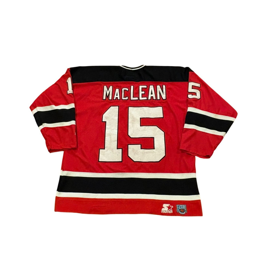 Vintage 90s Starter New Jersey Devils John MacLean #15 NHL Hockey Jersey Size XL