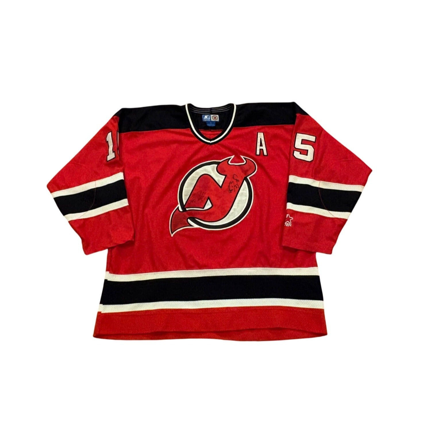 Vintage 90s Starter New Jersey Devils John MacLean #15 NHL Hockey Jersey Size XL