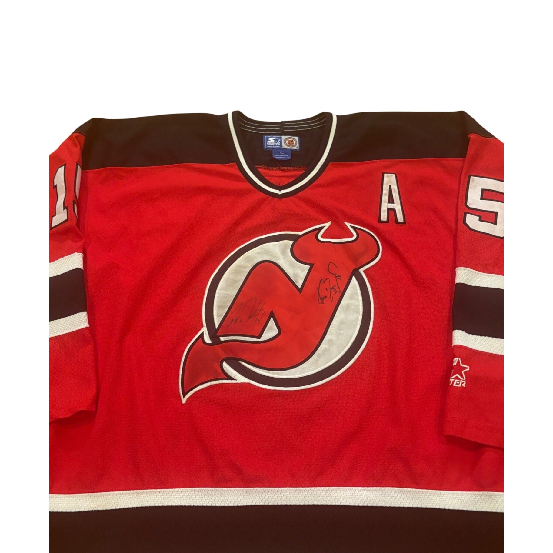 Vintage 90s Starter New Jersey Devils John MacLean #15 NHL Hockey Jersey Size XL