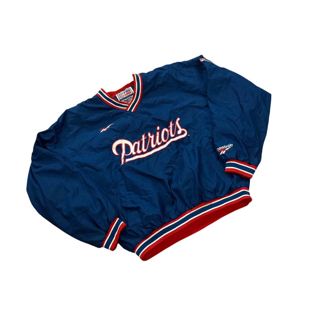 Vintage 90s Reebok Authentic NFL Pro Line New England Patriots Windbreaker Large