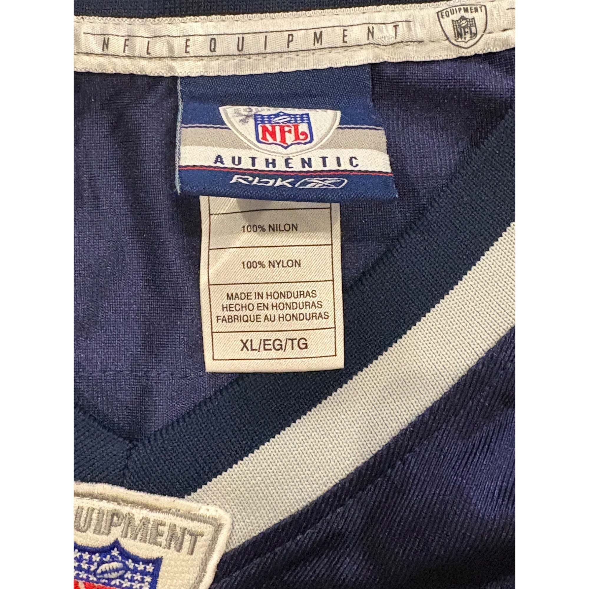Reebok New England Patriots Tom Brady #12 Blue NFL Football Jersey Men's XL