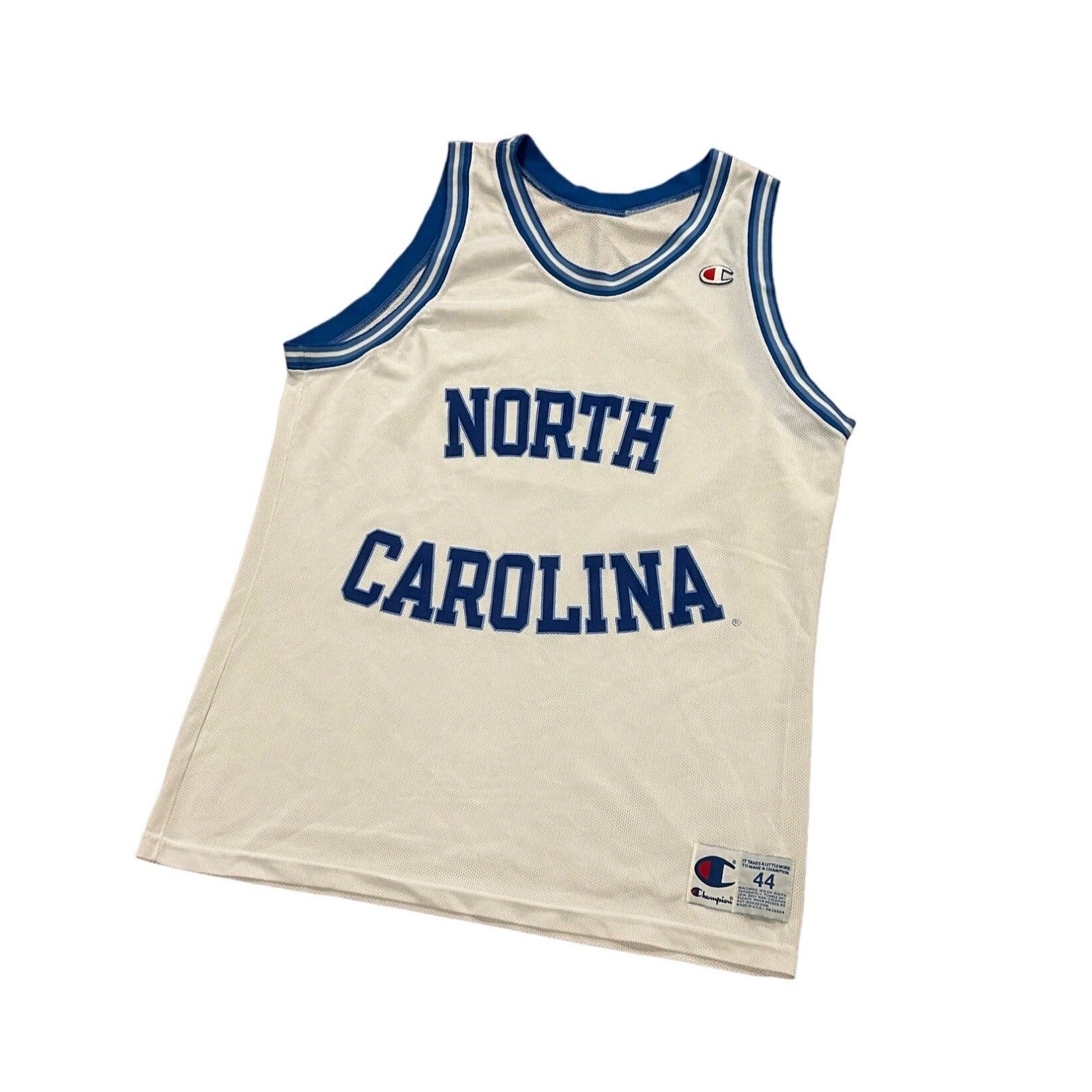 Vintage 1990's Champion UNC North Carolina Tarheels Basketball Jersey Size 44 L